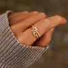 925 Sterling Silver Double-Layered Knot Ring