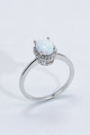 925 Sterling Silver 4-Prong Opal Ring