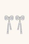 1.12 Carat Moissanite 925 Sterling Silver Bow Earrings