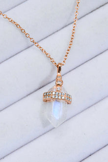  925 Sterling Silver Moonstone Pendant Necklace