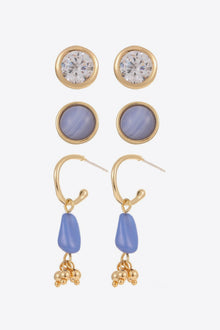  Stone Drop Earrings