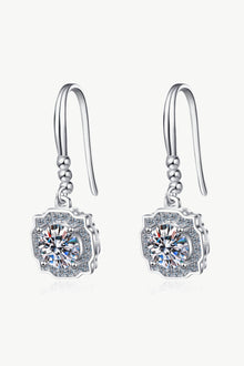  925 Sterling Silver Moissanite Hook Earrings