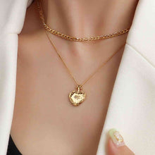  Heart Shape Double-Layered Stainless Steel Necklace