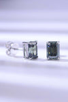 2 Carat Moissanite Stud Earrings in Green