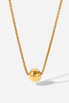  18K Gold-Plated Round Shape Pendant Necklace