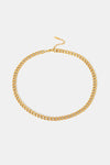 Minimalist 18K Gold Plated Curb Chain Necklace