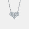 Moissanite 925 Sterling Silver Heart Necklace