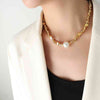 Pearl Geometric Bead Necklace