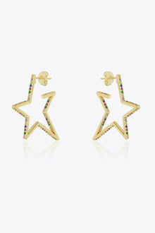  Zircon Star 925 Sterling Silver Earrings