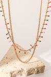 18K Gold-Plated Double-Layered Stainless Steel Necklace