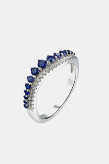  Lab-Grown Sapphire 925 Sterling Silver Rings