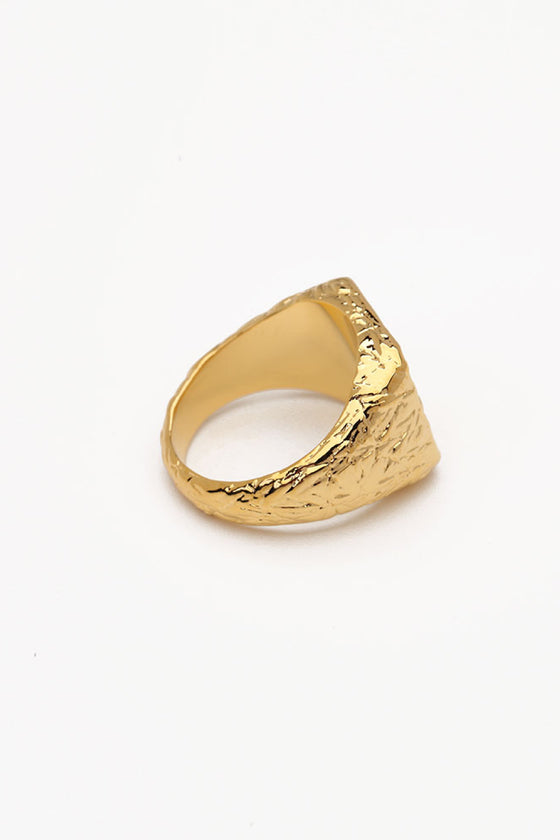 Textured Gold-Plated Ring