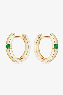  Lab-Grown Emerald Earrings