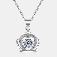  Moissanite Crown 925 Sterling Silver Necklace