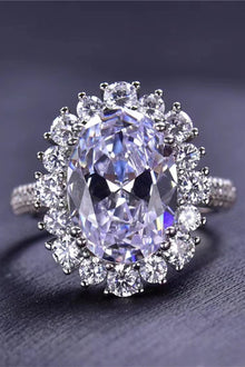  8 Carat Oval Moissanite Ring