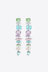 Multicolored Glass Stone Dangle Earrings