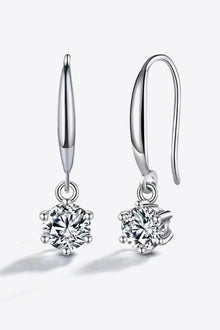  2 Carat Moissanite 6-Prong Drop Earrings