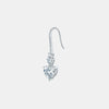 5.44 Carat 925 Sterling Silver Moissanite Heart Drop Earrings