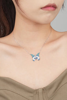  Butterfly Pendant Zircon Necklace