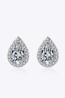  Moissanite Teardrop Stud Earrings