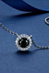 Two-Tone 1 Carat Moissanite Round Pendant Necklace