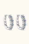 2.4 Carat Moissanite Huggie Earrings