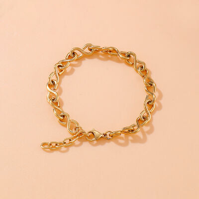 Stainless Steel Figure 8 Chain Link Bracelet