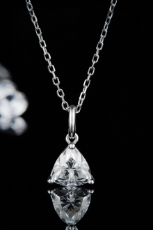  1 Carat Moissanite Pendant 925 Sterling Silver Necklace