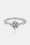 1 Carat Moissanite 925 Sterling Silver Ring