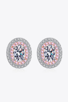  Platinum-Plated Moissanite Stud Earrings